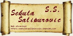 Sekula Šalipurović vizit kartica
